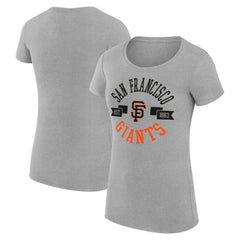 Heather Gray San Francisco Giants G-III 4Her by Carl Banks Women's Super-Slim Fit Lightweight City Graphic T-Shirt