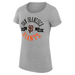 Heather Gray San Francisco Giants G-III 4Her by Carl Banks Women's Super-Slim Fit Lightweight City Graphic T-Shirt