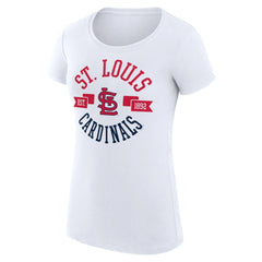 White St. Louis Cardinals G-III 4Her by Carl Banks Women's Super-Slim Fit Lightweight City Graphic T-Shirt