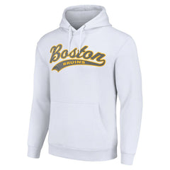NHL Boston Bruins Starter Tailsweep Fleece Tri-Blend Pullover Hoodie