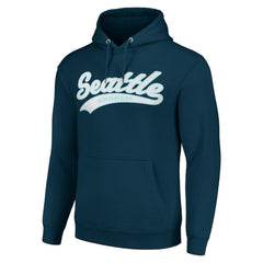 NHL Seattle Kraken Starter Tailsweep Fleece Tri-Blend Pullover Hoodie