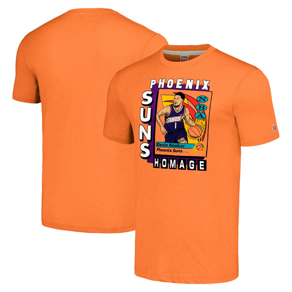 Devin Booker Phoenix Suns Homage Unisex SkyBox Player Tri-Blend T-Shirt