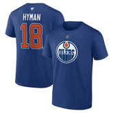 NHL Zach Hyman Edmonton Oilers Fanatics Authentic Stack Name & Number T-Shirt