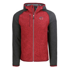 Heather Red/Heather Charcoal Cincinnati Reds Cutter & Buck Stars & Stripes Mainsail Sweater-Knit Full-Zip Hoodie