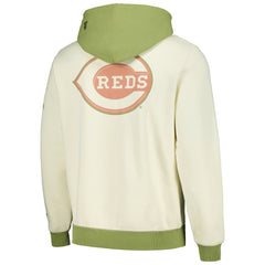 Cream/Green Cincinnati Reds New Era Color Pop Pullover Hoodie