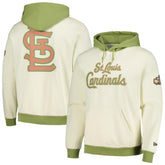 Cream/Green St. Louis Cardinals New Era Color Pop Pullover Hoodie