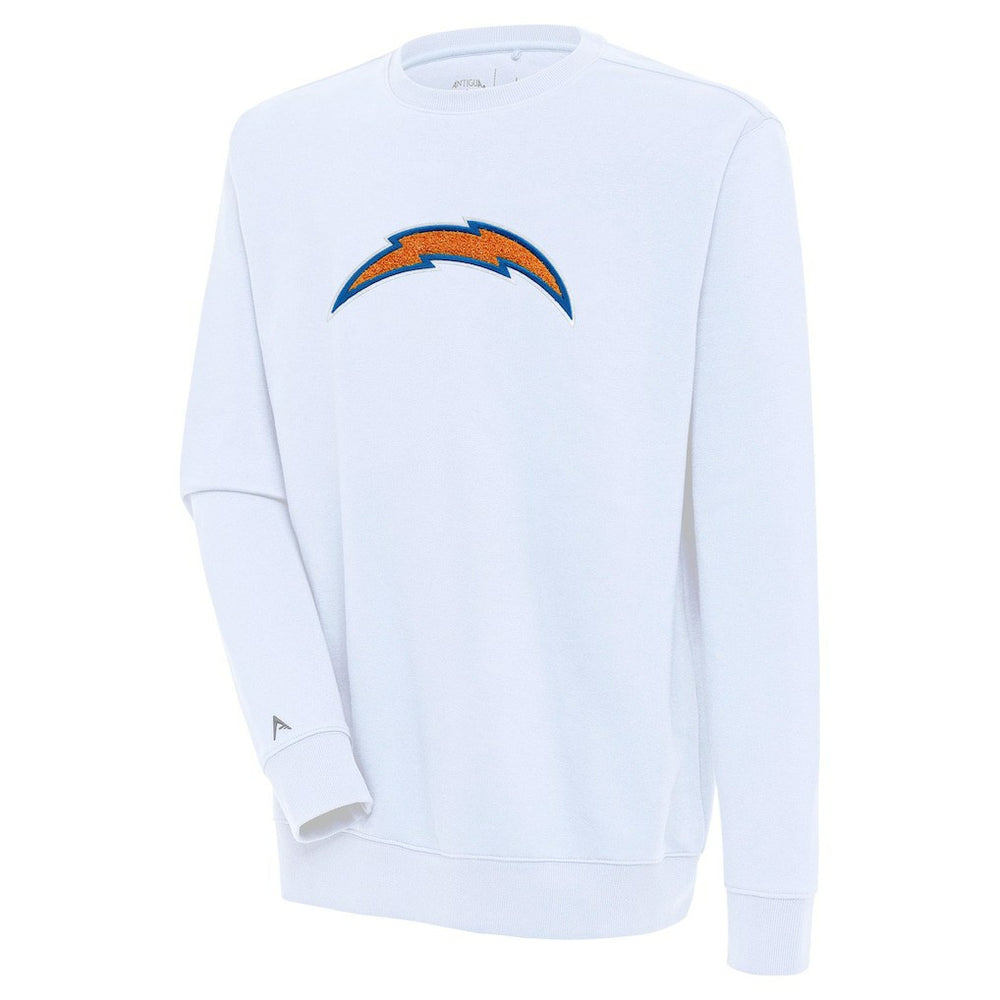 Antigua Victory Crewneck Pullover Sweatshirt - Los Angeles Chargers Pullover