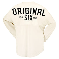 NHL Montreal Canadiens Fanatics Women's Original Six Lace-Up Spirit Jersey Long Sleeve T-Shirt