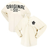 NHL Toronto Maple Leafs Fanatics Women's Original Six Lace-Up Spirit Jersey Long Sleeve T-Shirt