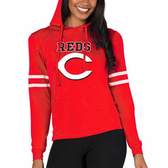 Red Cincinnati Reds Concepts Sport Women's Marathon Lightweight Lounge Pullover Hoodie