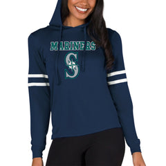 Navy Seattle Mariners Concepts Sport Women's Marathon Lightweight Lounge Pullover Hoodie