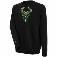 Milwaukee Bucks Antigua Victory Crewneck Pullover Sweatshirt