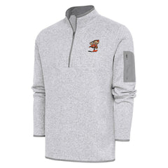 Adult Throwback Logo Fortune Quarter-Zip Pullover Jacket - Cleveland Browns Pullover