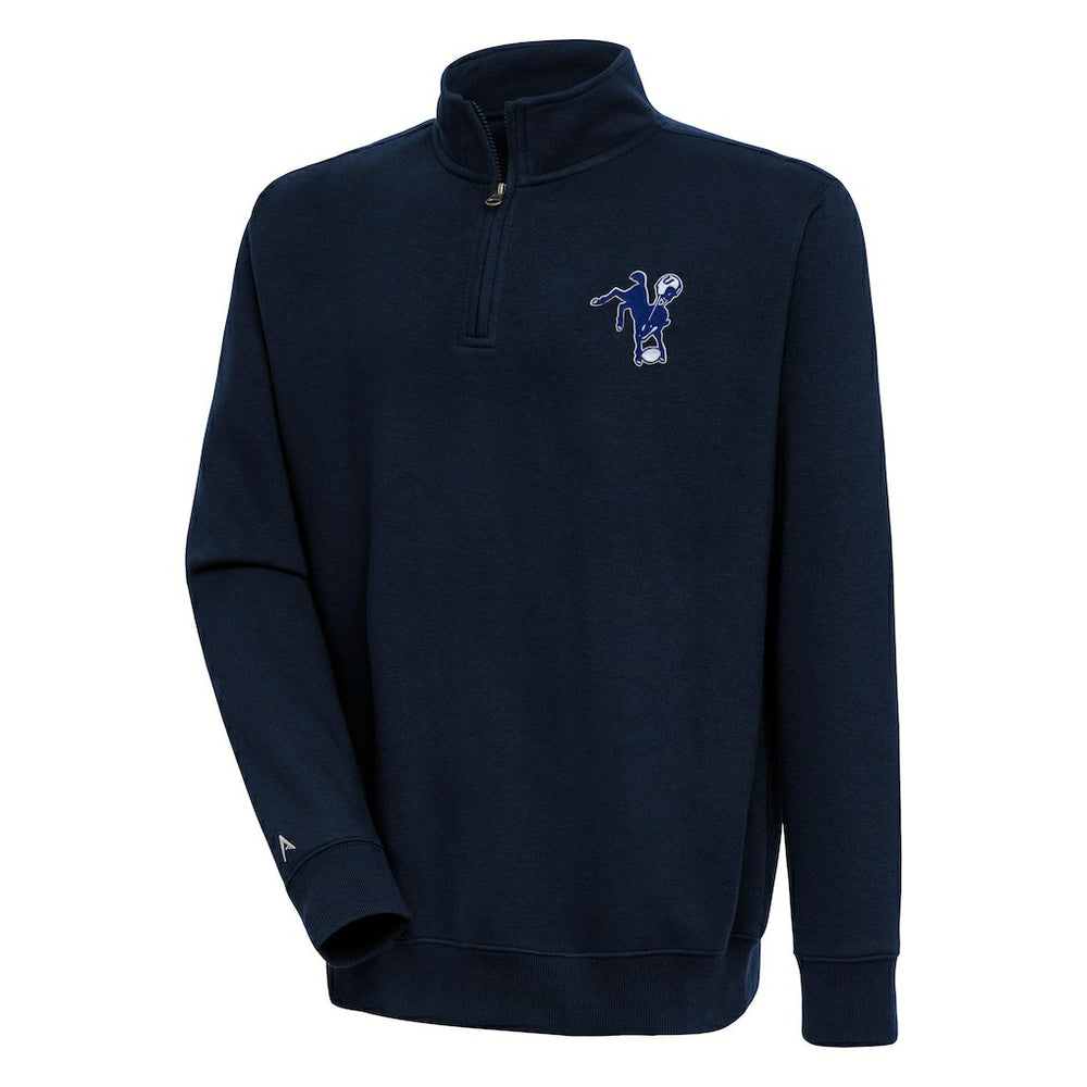 Adult Throwback Logo Victory Quarter-Zip Pullover Top - Indianapolis Colts Pullover