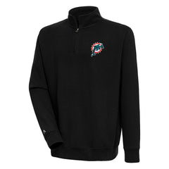 Adult Throwback Logo Victory Quarter-Zip Pullover Top - Miami Dolphins Pullover