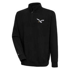 Adult Throwback Logo Victory Quarter-Zip Pullover Top - Philadelphia Eagles Pullover
