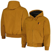 Brown Baltimore Orioles Dunbrooke Dakota Work Full-Zip Hoodie Jacket