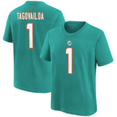 Tua Tagovailoa Youth Player Name & Number T-Shirt - Miami Dolphins T-shirts