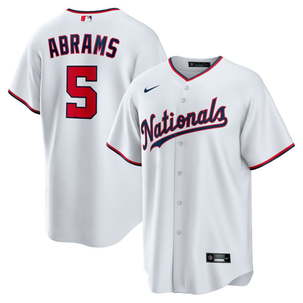 White CJ Abrams Washington Nationals Nike Youth Home Replica Player Jersey