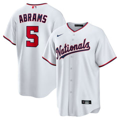 White CJ Abrams Washington Nationals Nike Youth Home Replica Player Jersey