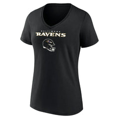 Zay Flowers Women's Team Wordmark Player Name & Number V-Neck T-Shirt - Baltimore Ravens T-shirts