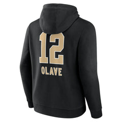 Chris Olave Team Wordmark Player Name & Number Pullover Hoodie - New Orleans Saints Hoodies