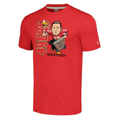 Brock Purdy Homage Unisex Caricature Player Tri-Blend T-Shirt - San Francisco 49ers T-shirts