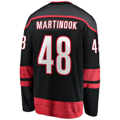 NHL Jordan Martinook Carolina Hurricanes Fanatics Home Breakaway Jersey