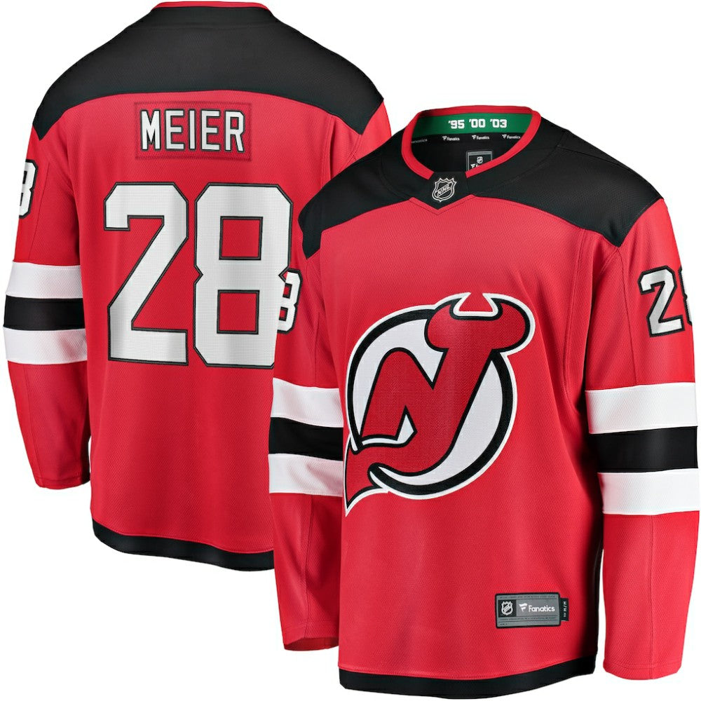 NHL Timo Meier New Jersey Devils Fanatics Home Breakaway Jersey