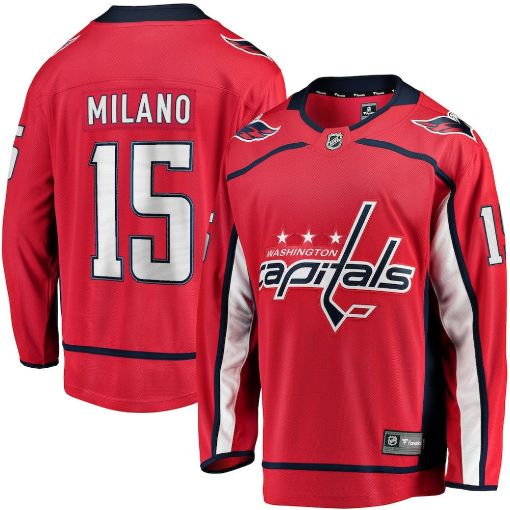 NHL Sonny Milano Washington Capitals Fanatics Home Breakaway Jersey