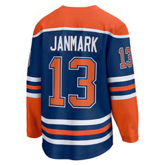 NHL Mattias Janmark Edmonton Oilers Fanatics Home Breakaway Jersey