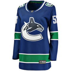 NHL Teddy Blueger Vancouver Canucks Fanatics Women's Home Breakaway Player Jersey