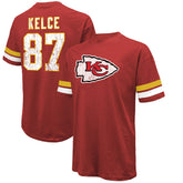 Travis Kelce Majestic Threads Name & Number Oversized Fit T-Shirt - Kansas City Chiefs T-shirts