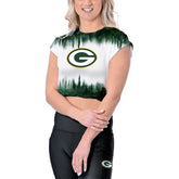 Certo Women's Cropped Framework T-Shirt - Green Bay Packers T-shirts