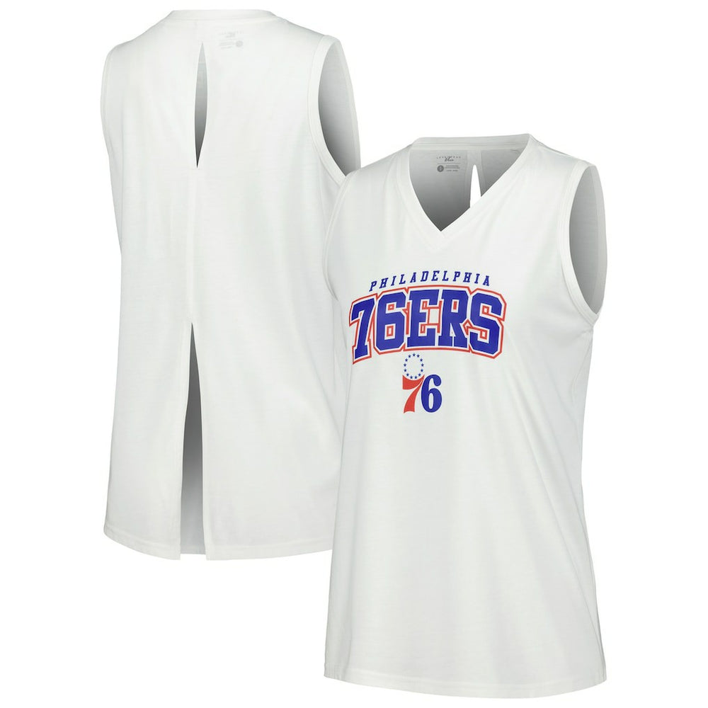 Philadelphia 76ers Levelwear Women's Paisley Peekaboo Tank Top