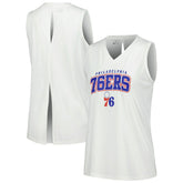 Philadelphia 76ers Levelwear Women's Paisley Peekaboo Tank Top