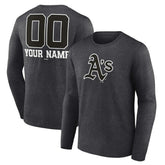 Charcoal Athletics Personalized Monochrome Name & Number Long Sleeve T-Shirt