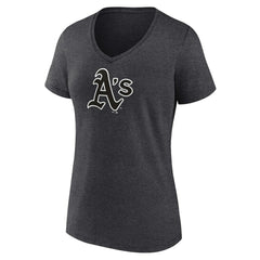 Charcoal Athletics Women's Personalized Monochrome Name & Number V-Neck T-Shirt