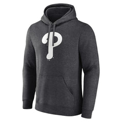 Charcoal Philadelphia Phillies Personalized Monochrome Name & Number Pullover Hoodie