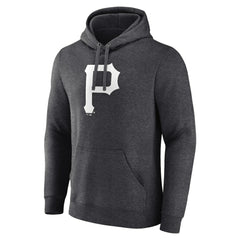 Charcoal Pittsburgh Pirates Personalized Monochrome Name & Number Pullover Hoodie