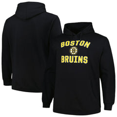 NHL Boston Bruins Profile Big & Tall Arch Over Logo Pullover Hoodie