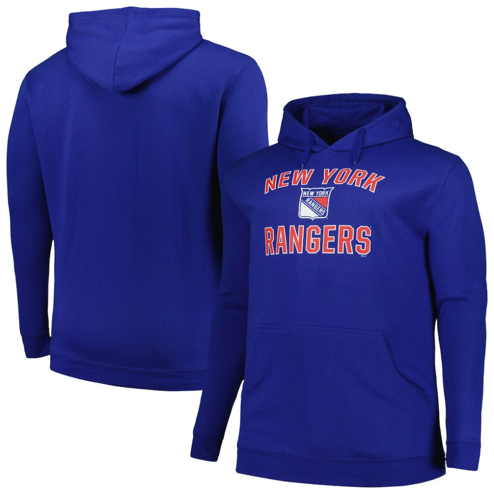NHL New York Rangers Profile Big & Tall Arch Over Logo Pullover Hoodie