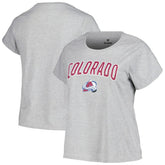NHL Colorado Avalanche Profile Women's Plus Size Arch Over Logo T-Shirt
