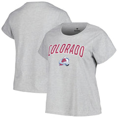 NHL Colorado Avalanche Profile Women's Plus Size Arch Over Logo T-Shirt