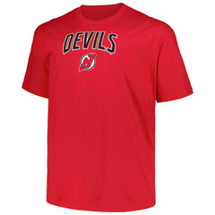 NHL New Jersey Devils Profile Big & Tall Arch Over Logo T-Shirt