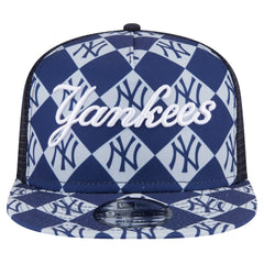 Navy New York Yankees New Era Seeing Diamonds A-Frame Trucker 9FIFTY Snapback Hat