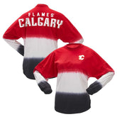 NHL Calgary Flames Fanatics Women's Ombre Long Sleeve T-Shirt