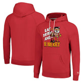 Homage Unisex Holiday Raglan Tri-Blend Pullover Hoodie - Kansas City Chiefs Hoodies