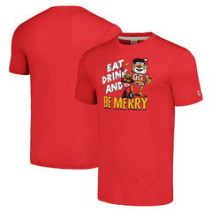 Homage Unisex Holiday Tri-Blend T-Shirt - Kansas City Chiefs T-shirts