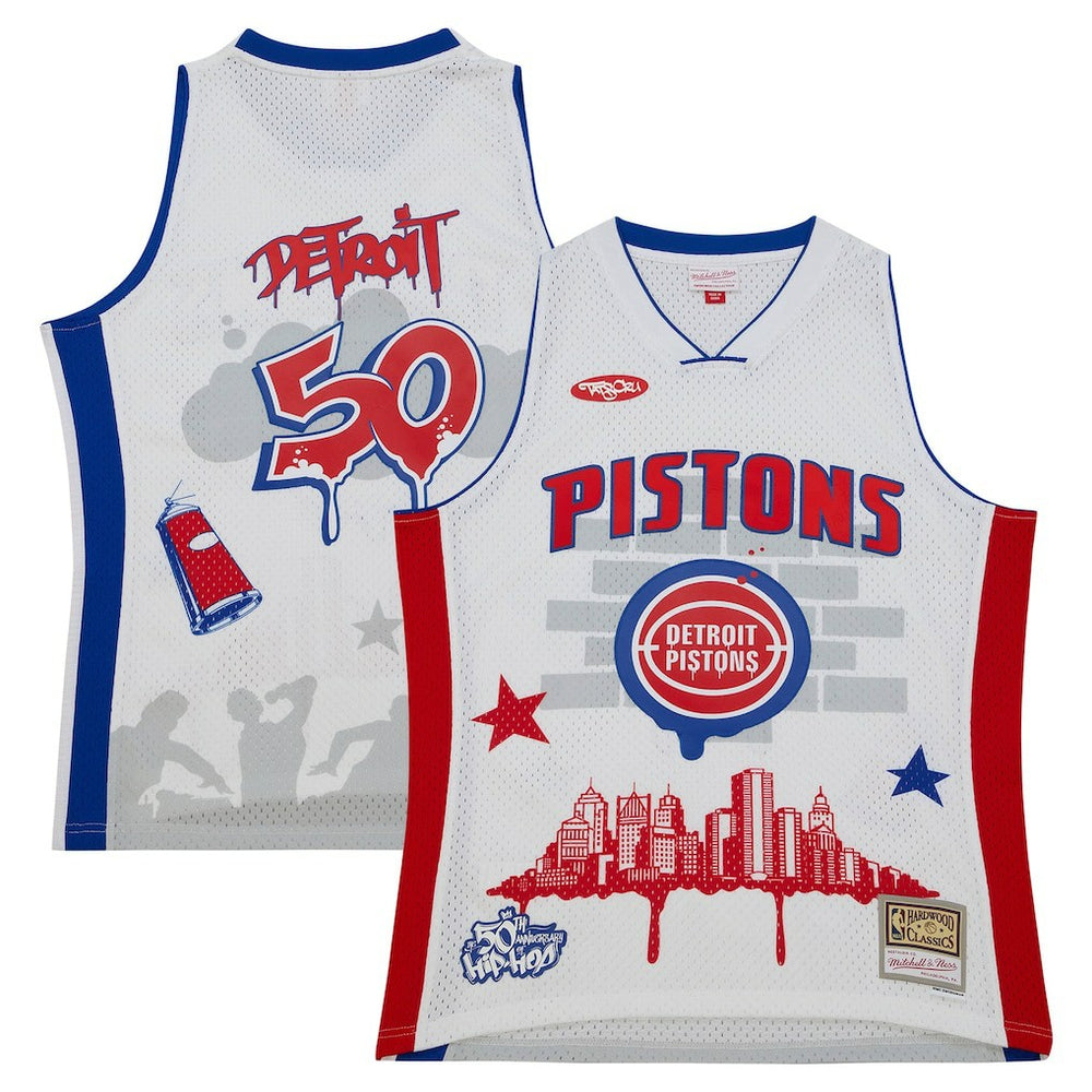 Mitchell & Ness Detroit Pistons x Tats Cru Hardwood Classics Fashion Jersey sale
